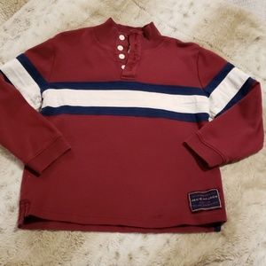 Boys Janie & Jack Brgundy Rugby Collared Shirt